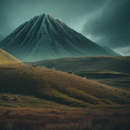 Molehills Form Mountain in Cinematic Landscape