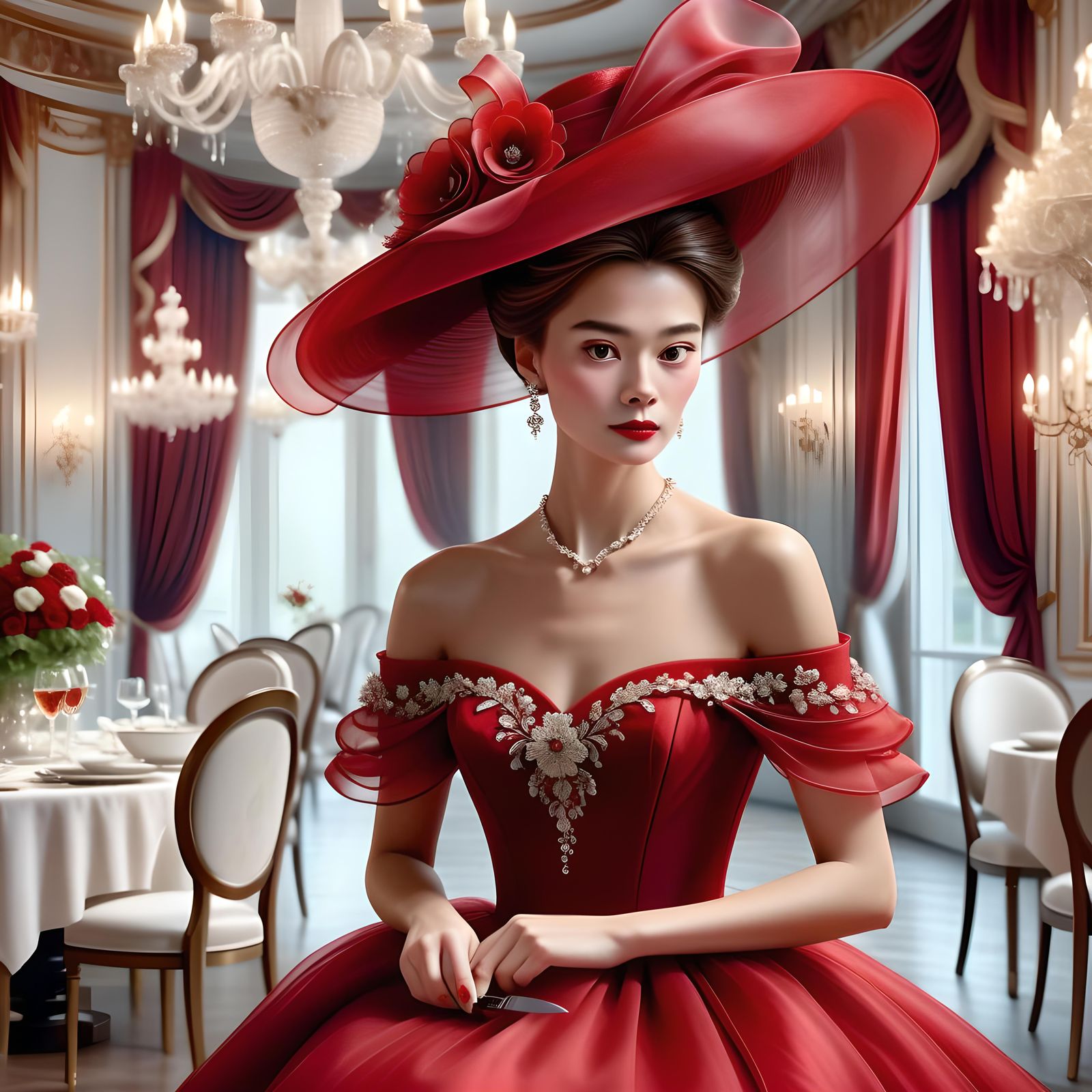 Ms Scarlett in the Dining Room with the Knife - Board Game o...