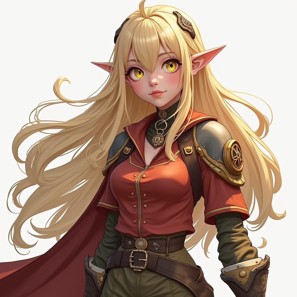 Full Body Portrait in Digital Painting and 3D Style