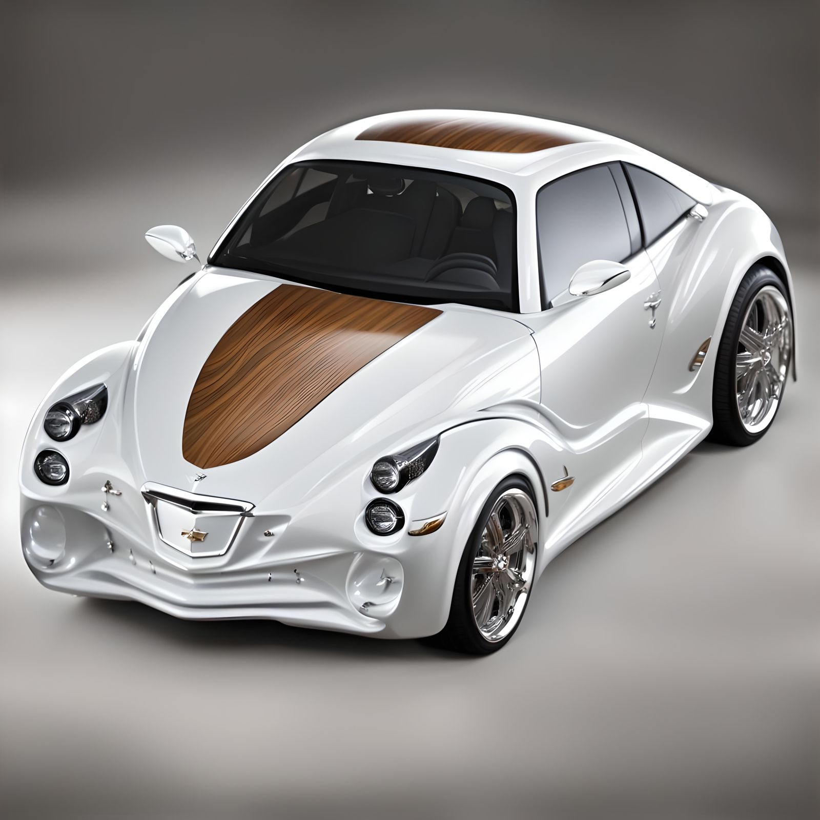 Chevrolet Anubia Retro Coupe, Mitsuoka-Inspired 3D Render