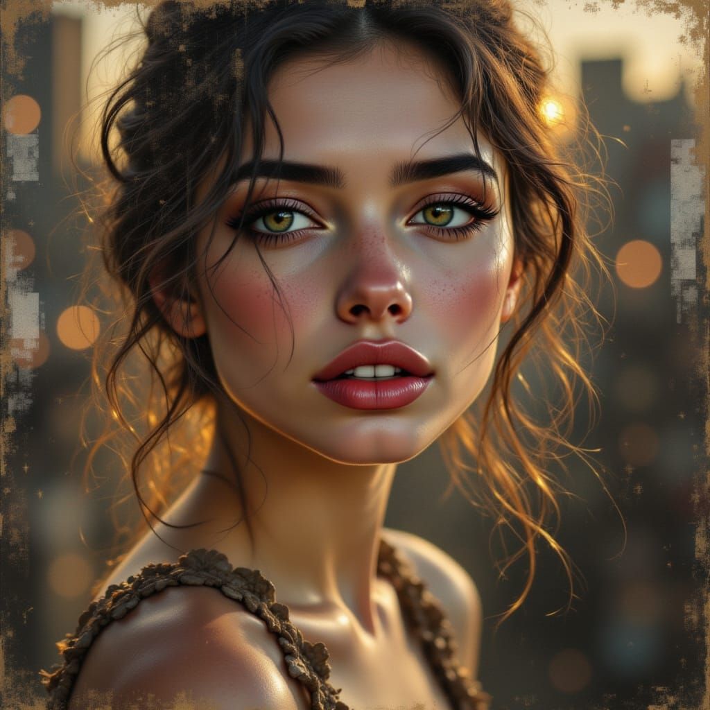 Woman in Twilight with Heat Aura