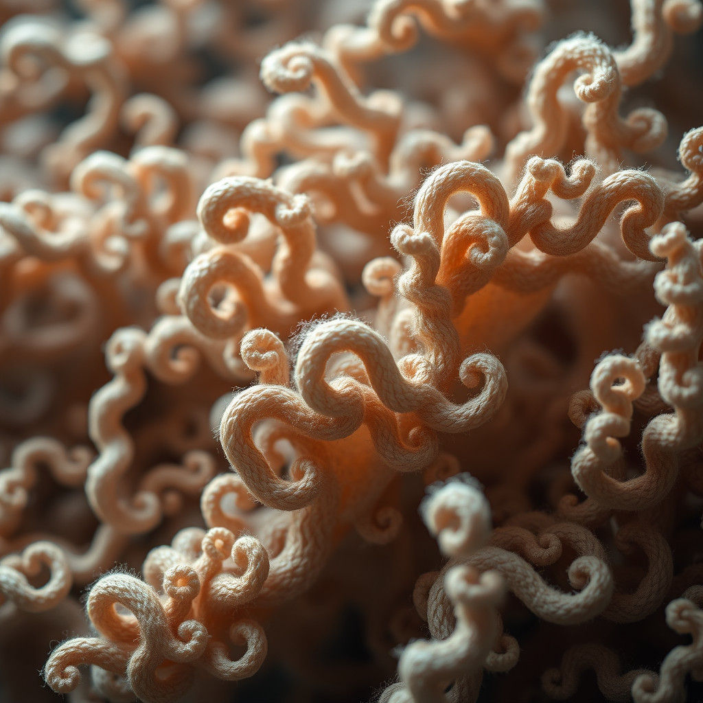 Hyper-Realistic Curly Organic Forms in High Definition