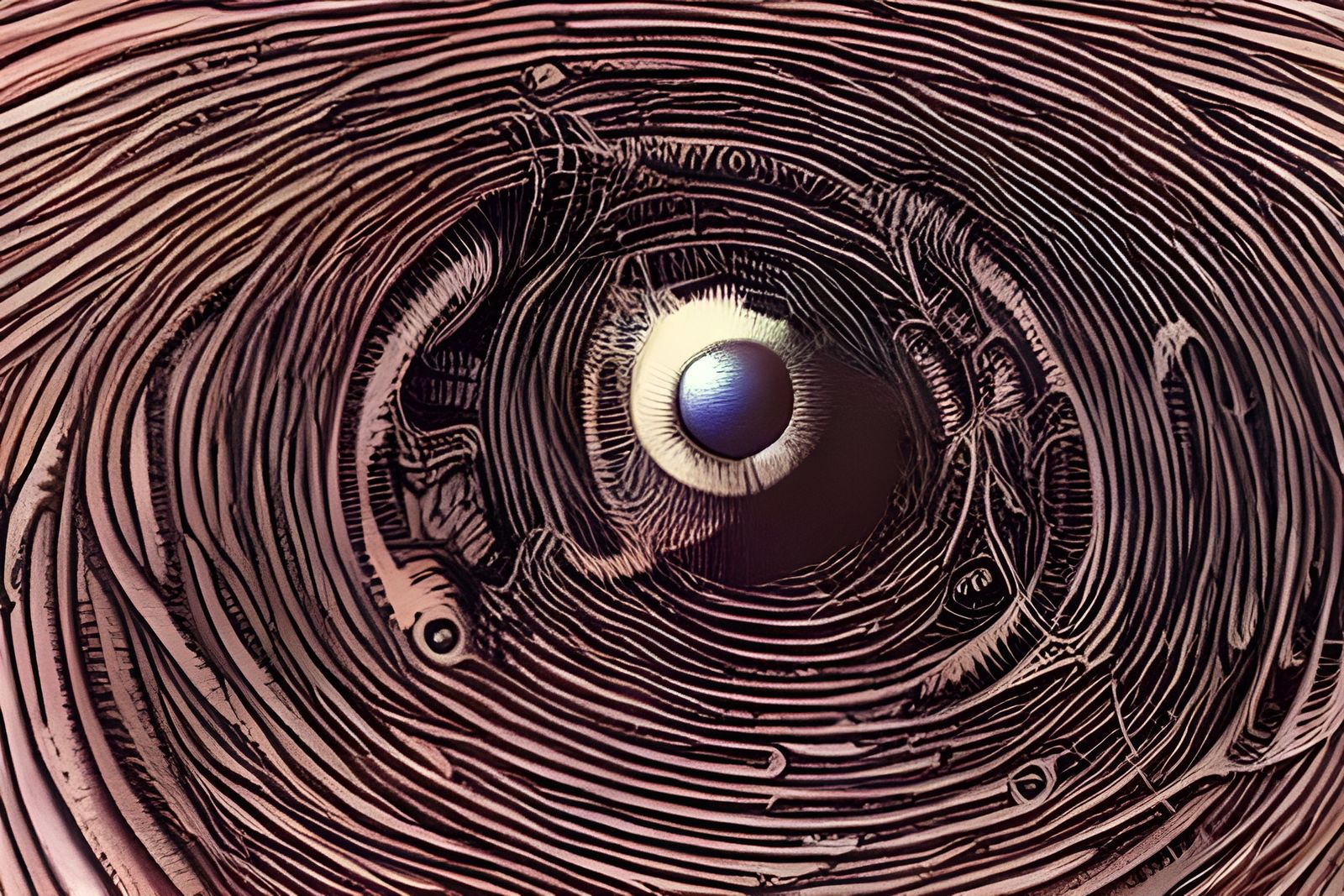 Detailed God Eye in Dark Surrealist Style