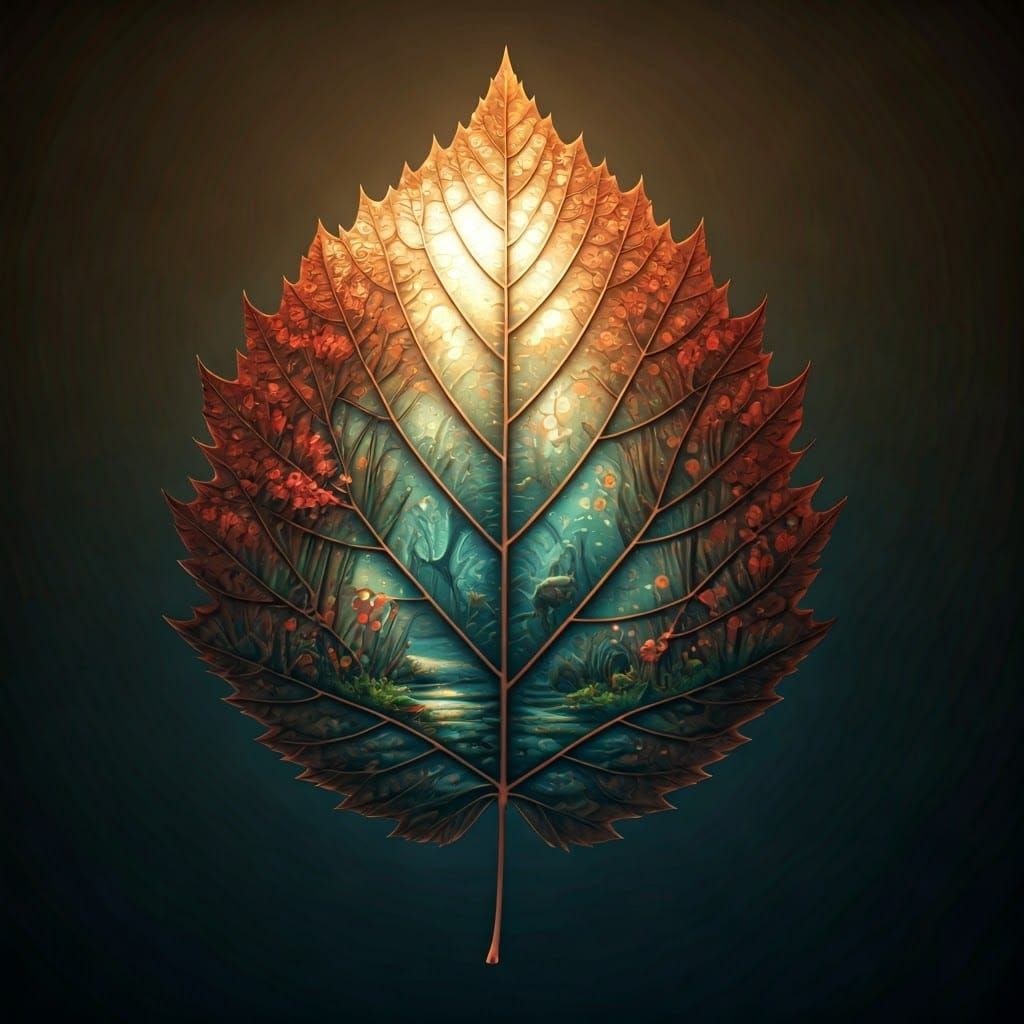 Autumn Tree Leaf Fantasy Art in Unreal Engine