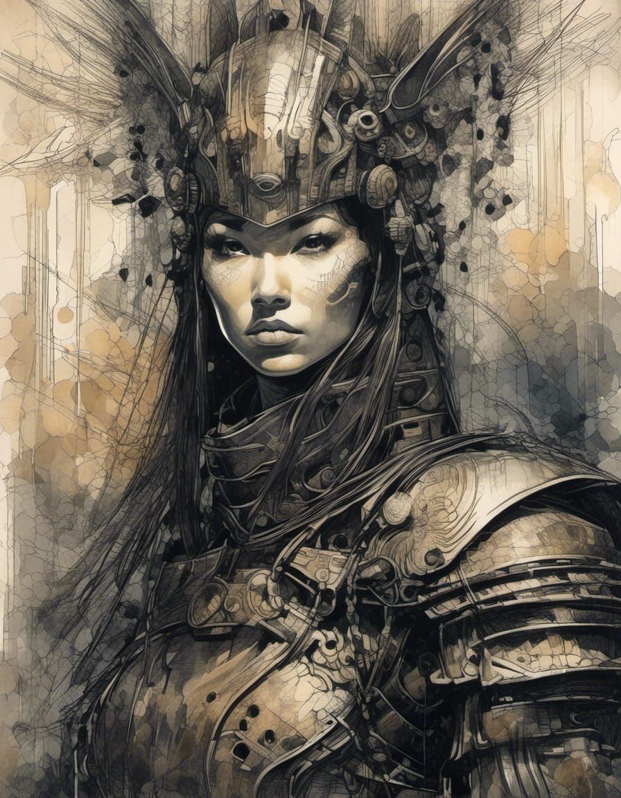 Epic warrior portrait