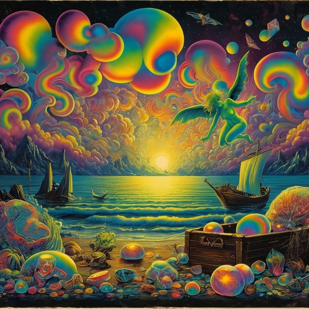 Goblin Princess Amid Shipwreck in Dark Fantasy Art