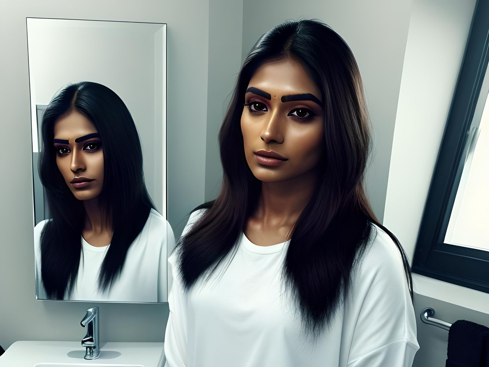 Portrait of a Young Indian Latina Woman