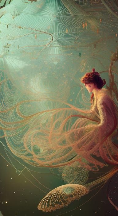 Surreal Poets Compose on Mycelium Keyboard: Oil Painting