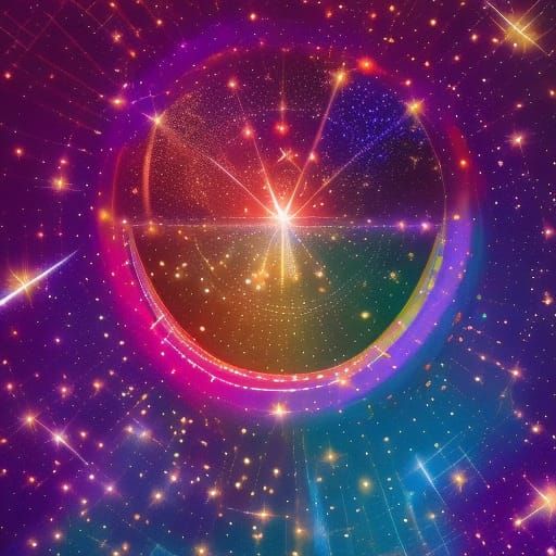 Holographic Astral Cosmic Illustration by Amaringo