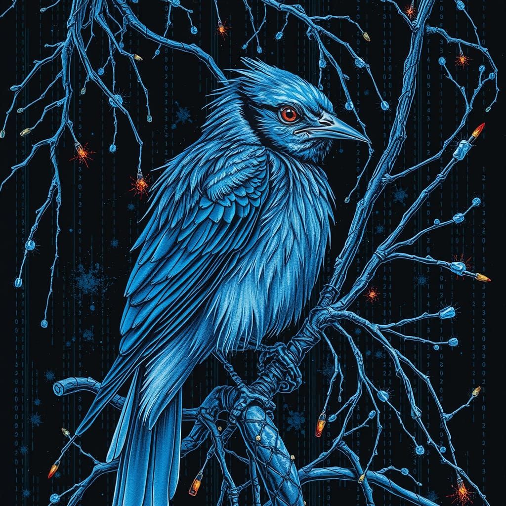 Otherworldly Alcohol Ink blue-jay