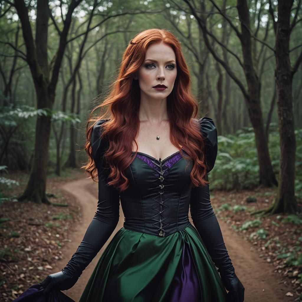 Cinematic Portrait of a Woman with Red Hair