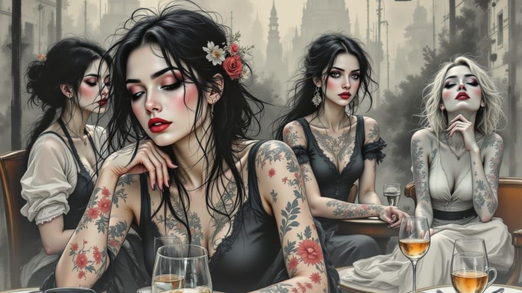 Surreal Encounter in Japanese-Inspired Kirbysque Aesthetic