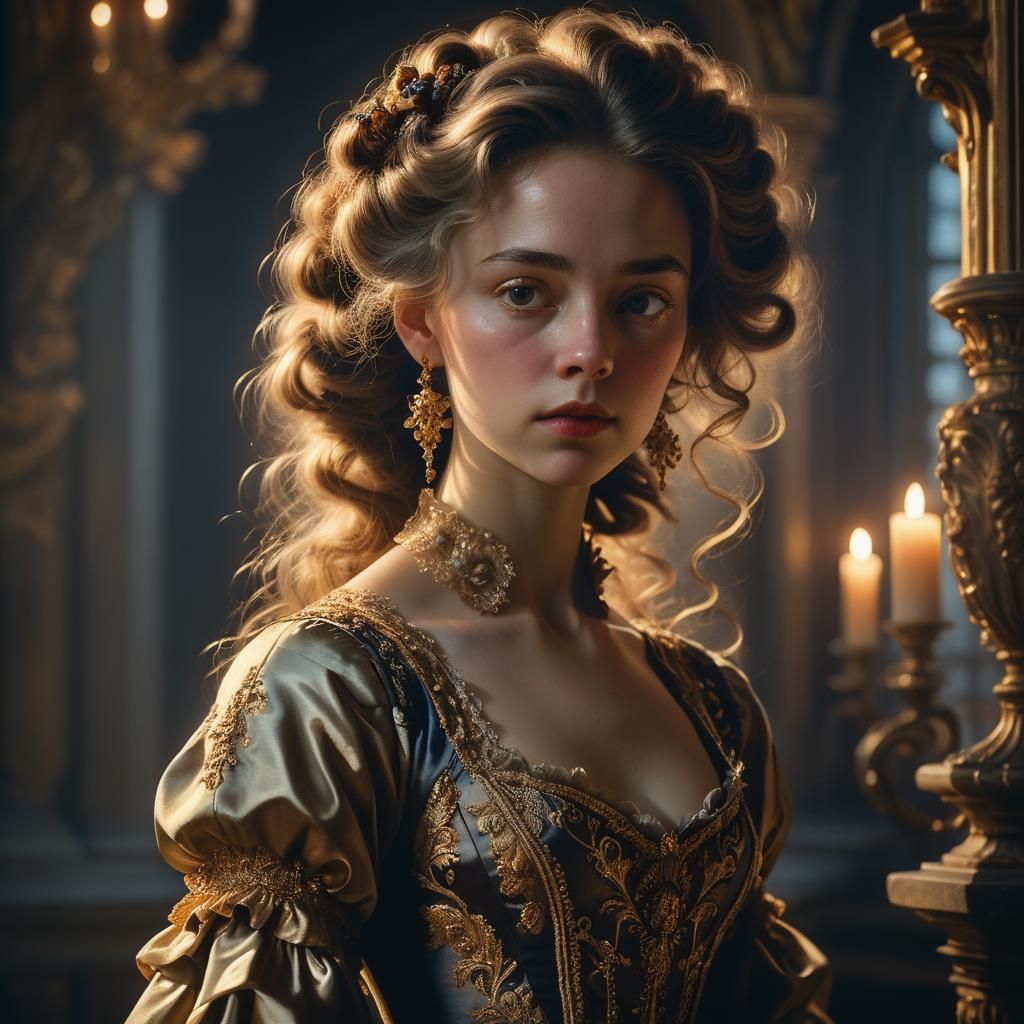 Baroque Portrait with Fantastical Elements