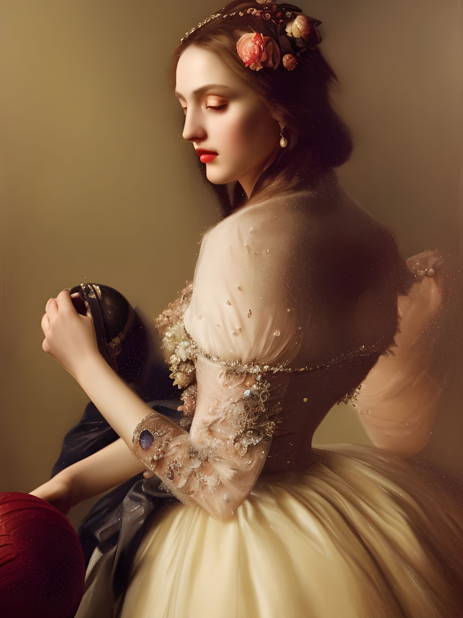Renaissance Woman in Gown: A Photorealistic Portrait