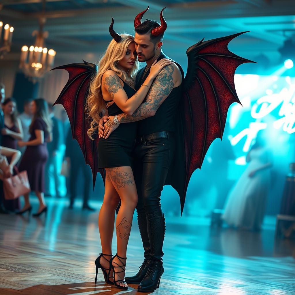 Handsome Emo man with lots of tattoos smoking weed . Hugging...