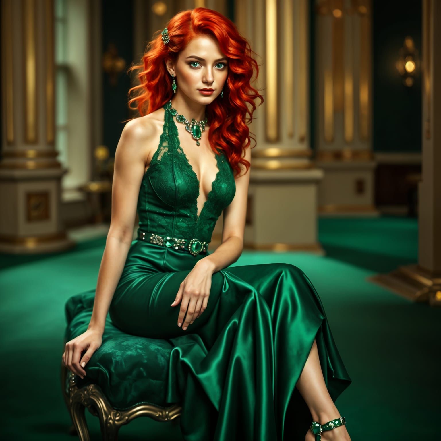 Surreal Beauty in Emerald Green