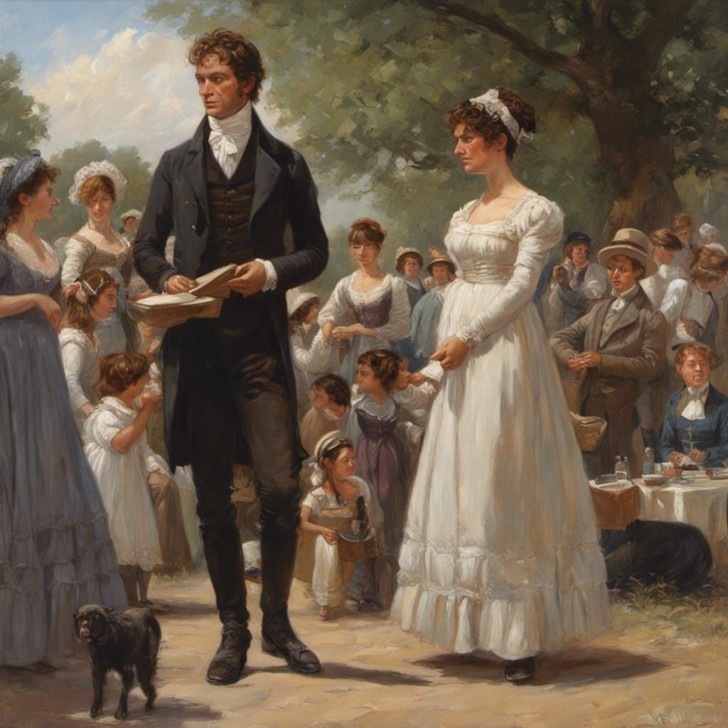 Pride and Prejudice: Evocative Historical Oil Painting