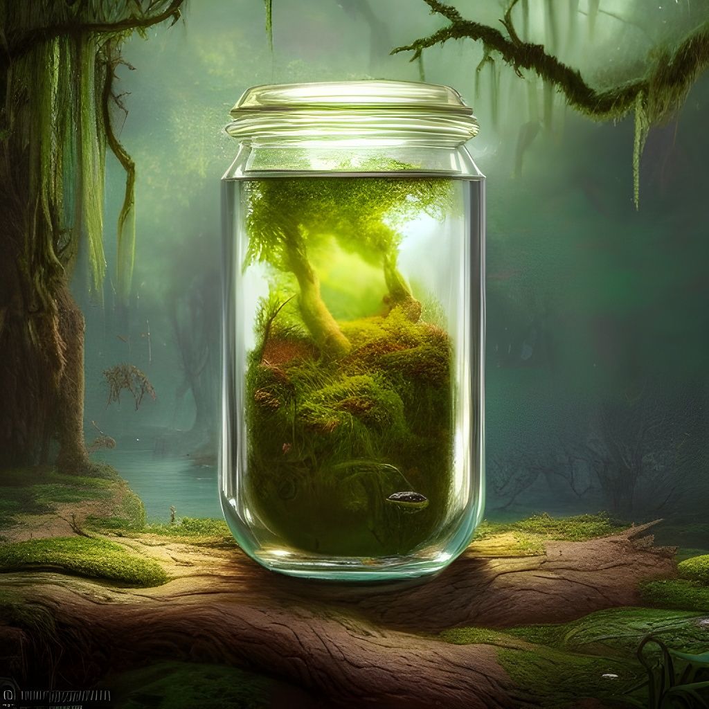 Moss Terrarium: Hyperdetailed Fantasy Art