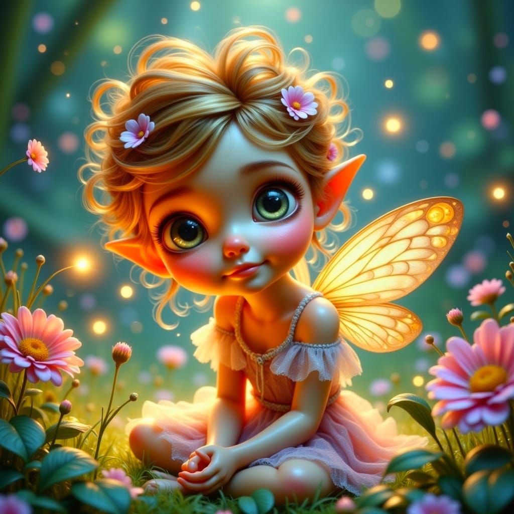 Whimsical Fairy in Bohemian Fantasy World