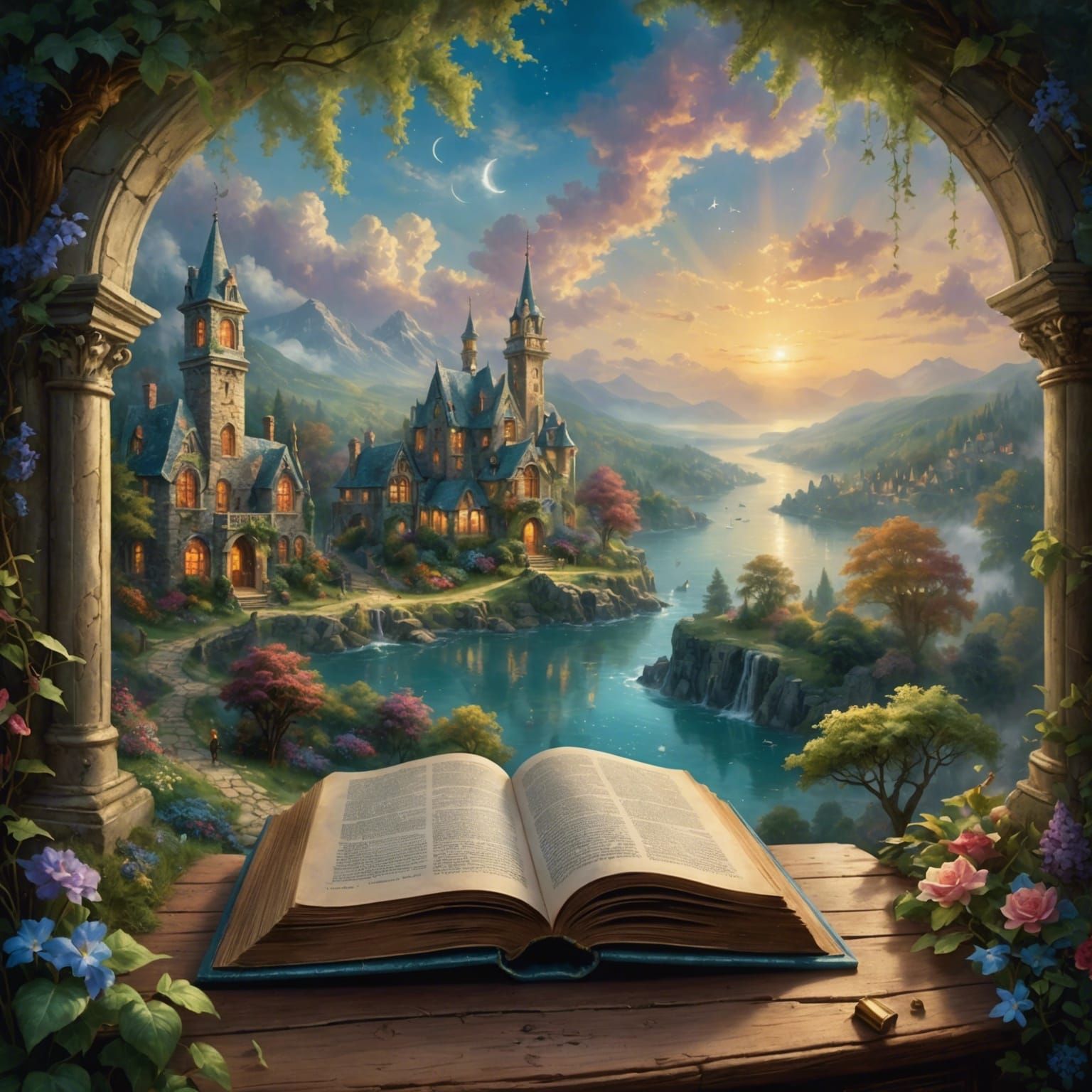 Victorian Book Portal to Mythical World