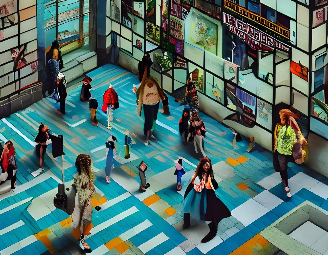 Woman's Face with Glowing Chromosomes: Futuristic Art