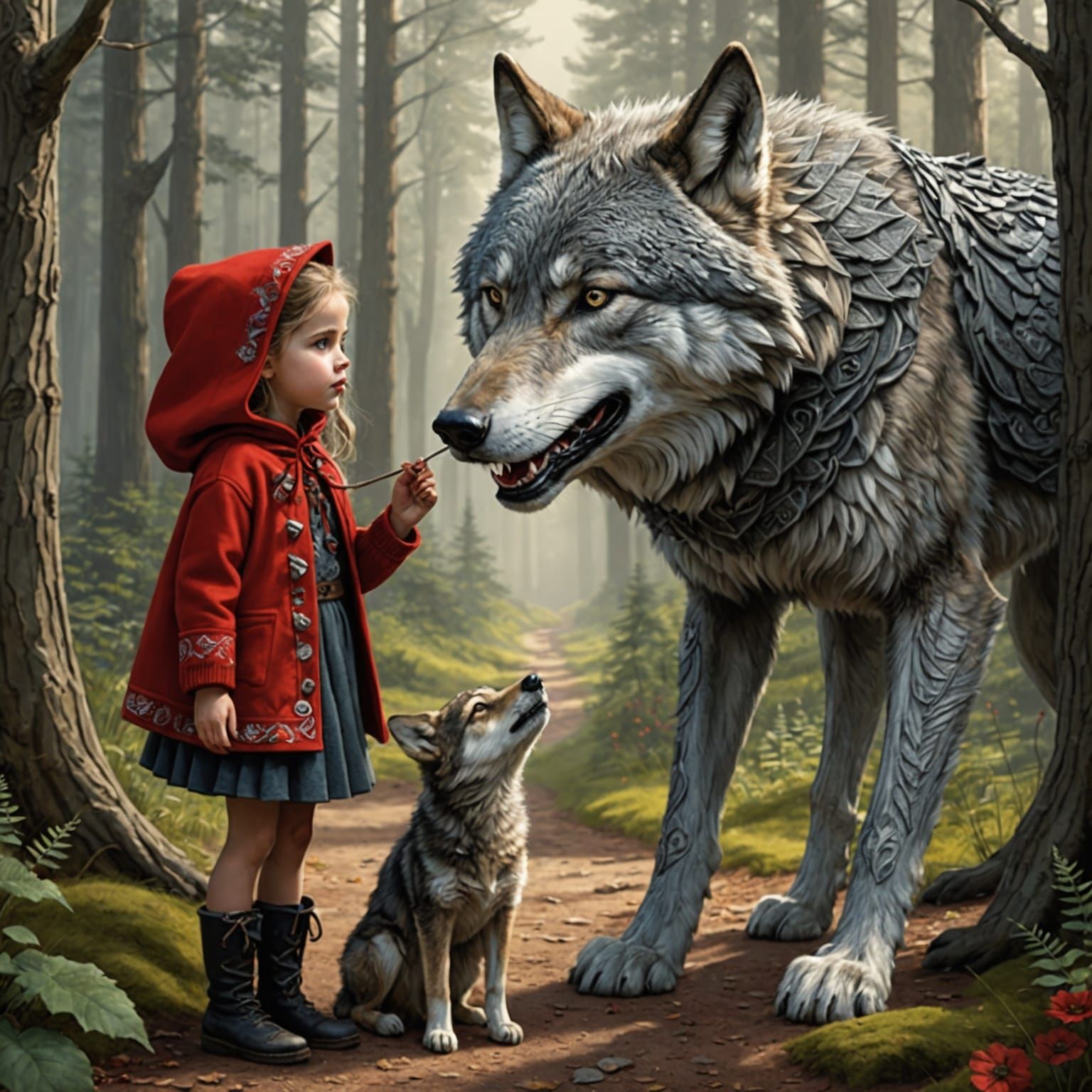Little Red Riding Hood's Forest Encounter