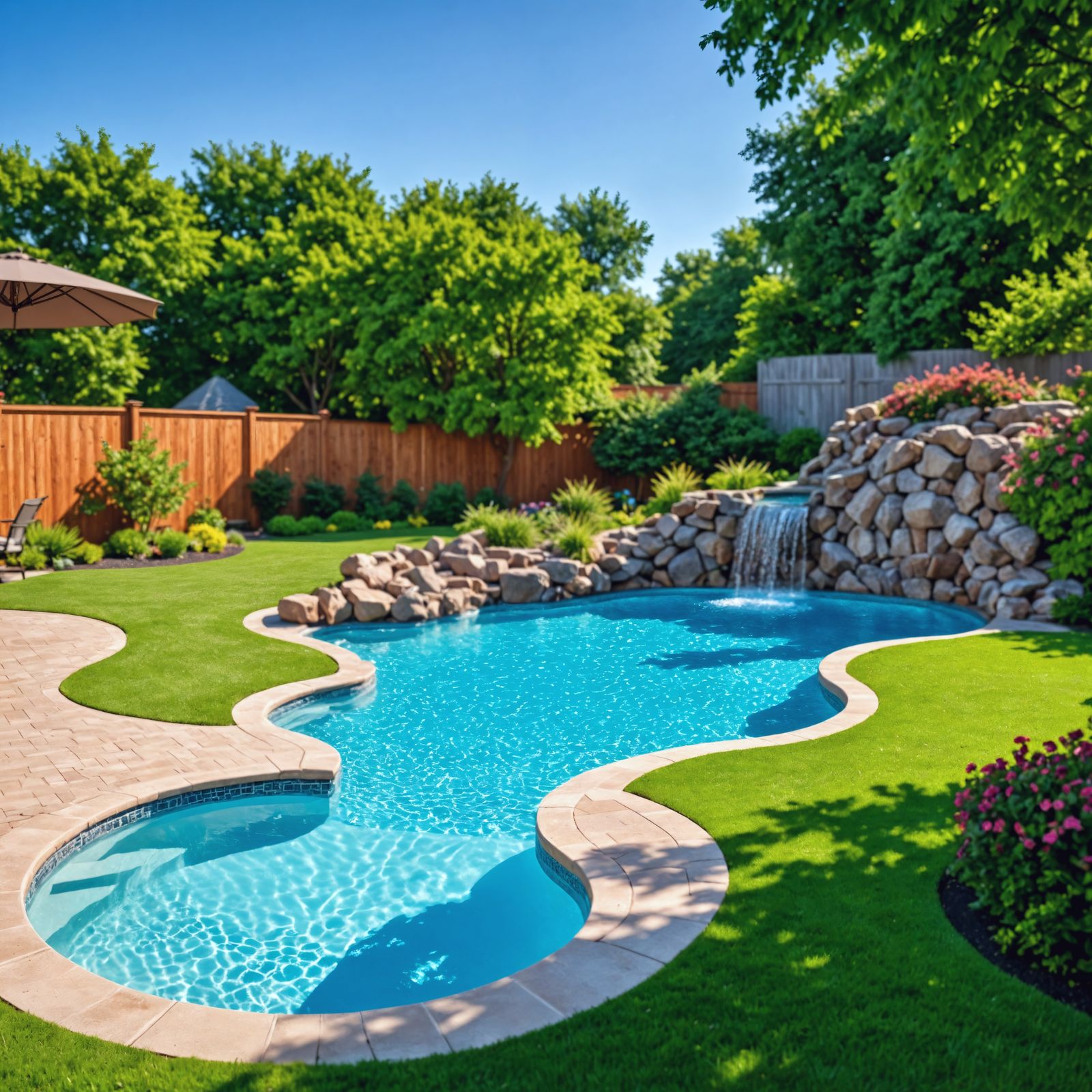 Luxury Backyard Pool in High Definition