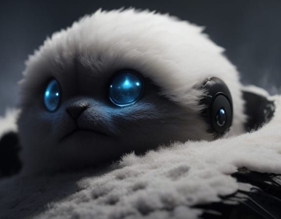 Cute Fluffy Alien Creature in Dusty Concept Art
