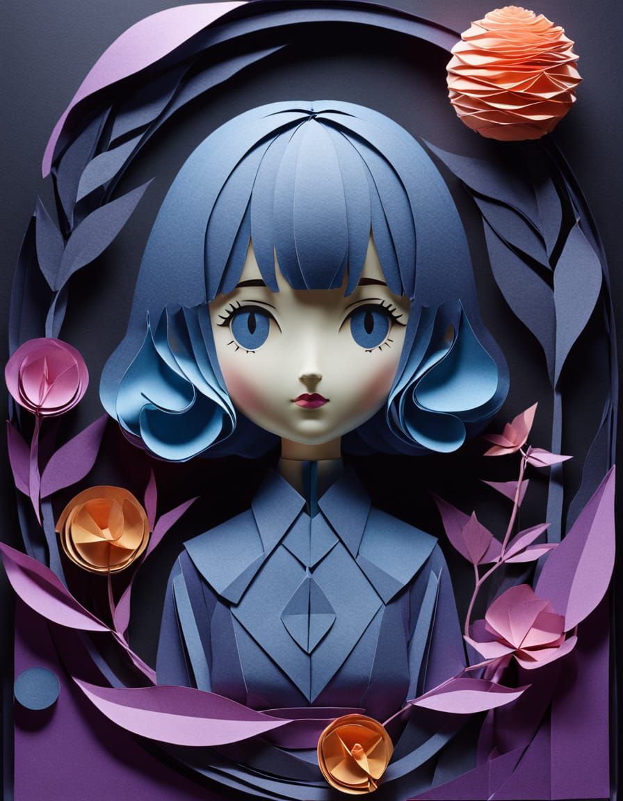 origami, collage, paper cutouts