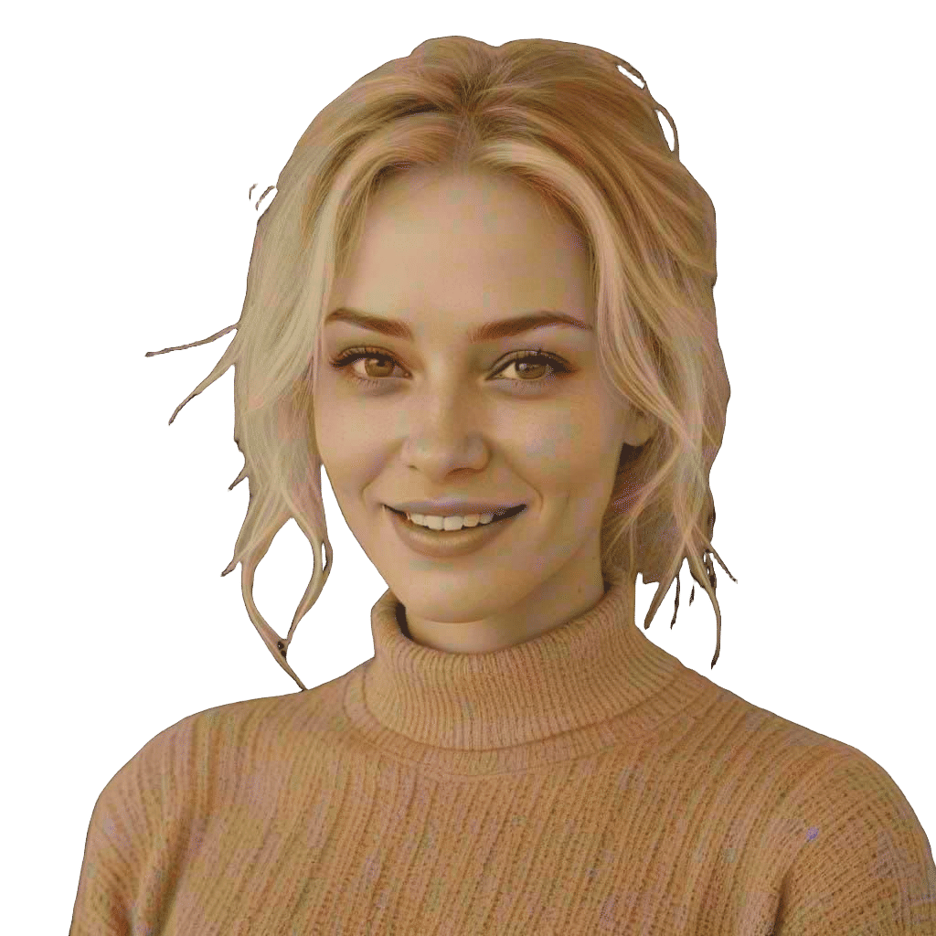 Portrait of a Woman with Rugged Charm, Soft Skin, and Delica...