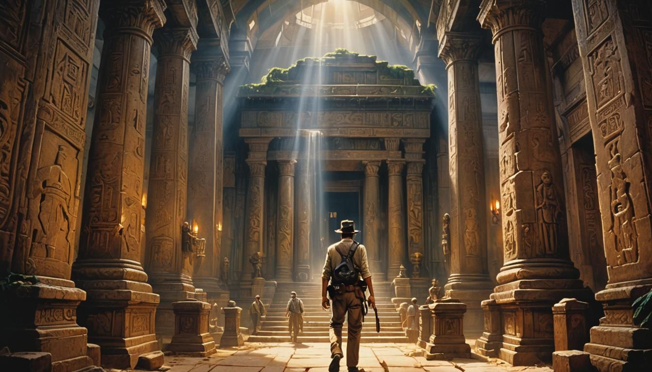 Indiana Jones in Temple: Digital Matte Painting