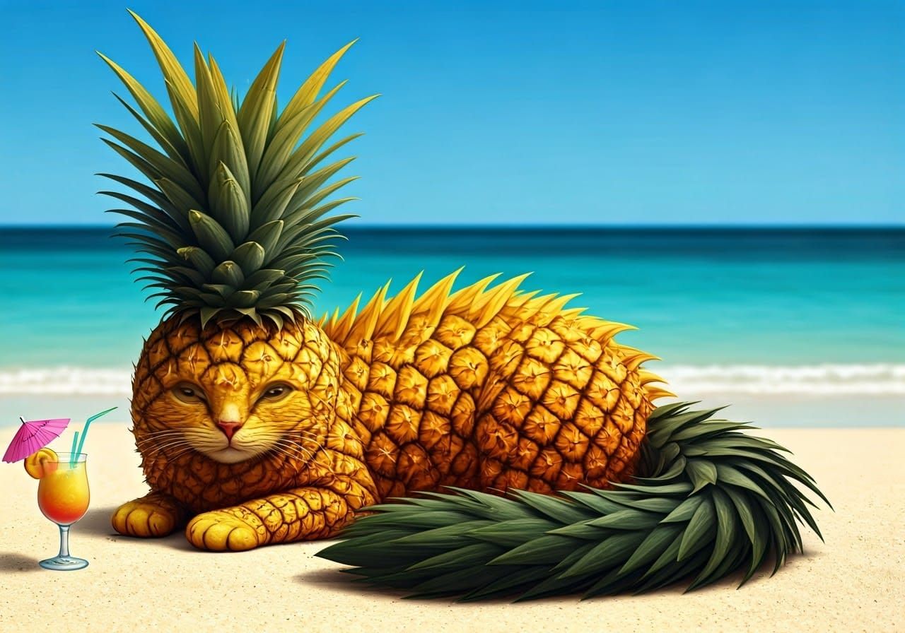 Quirky Tropical Feline