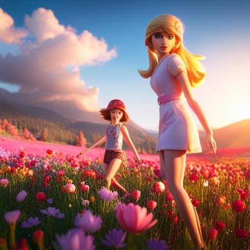 Barbie, Mario, and Bigfoot's Surreal Snowball Fight