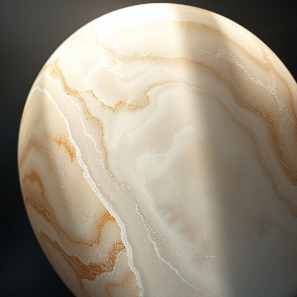 Luminous Marble with Swirling Patterns in Hyperrealistic Sty...