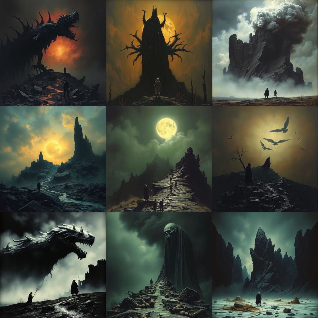 Epic Dark Fantasy Masterpiece in Muted Colors