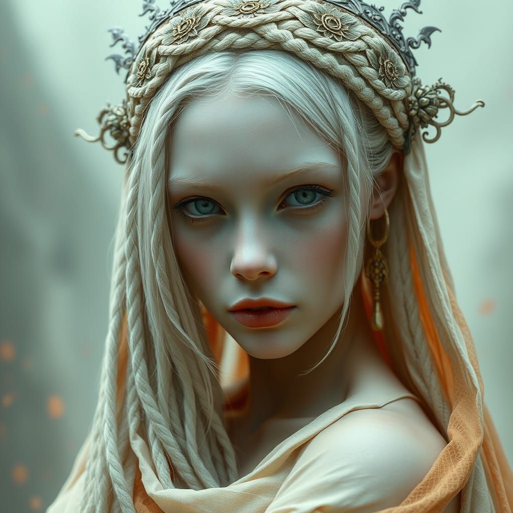 Enchanting Fantasy Portrait in Dreamlike Etherscape