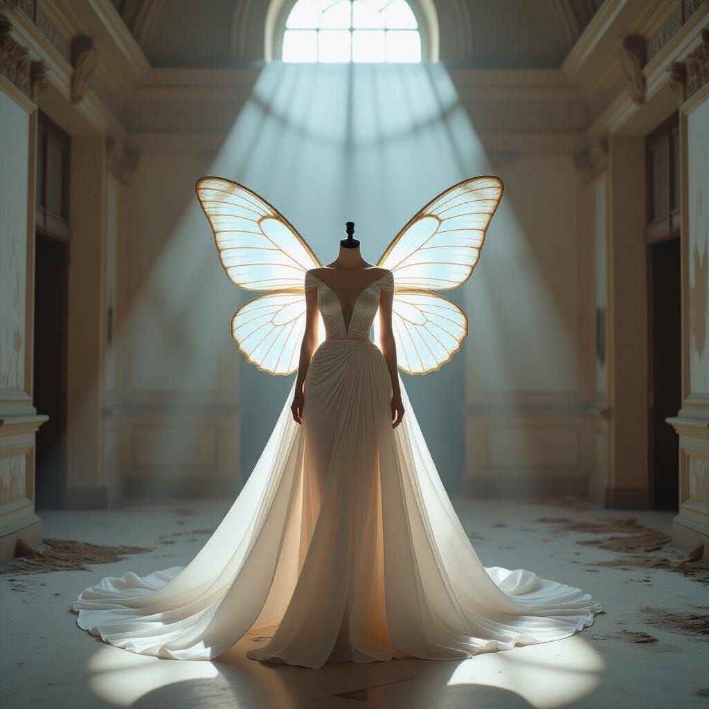 Haute Couture Gown Inspired by Butterfly Wings