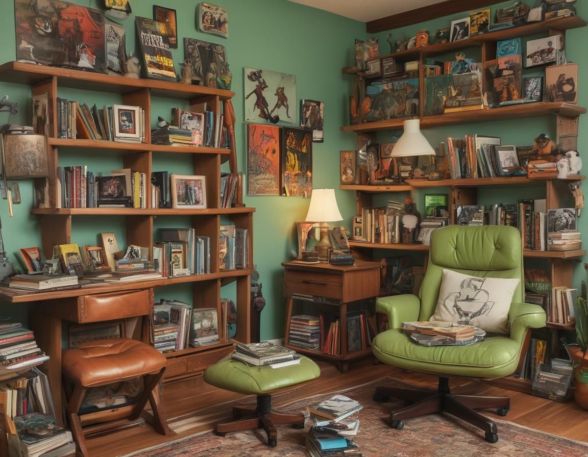 Vibrant Creative Workspace with Illustrator's Desk