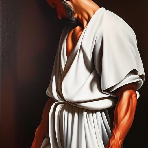 Baroque Still Life: Prisoner in Caravaggio Style