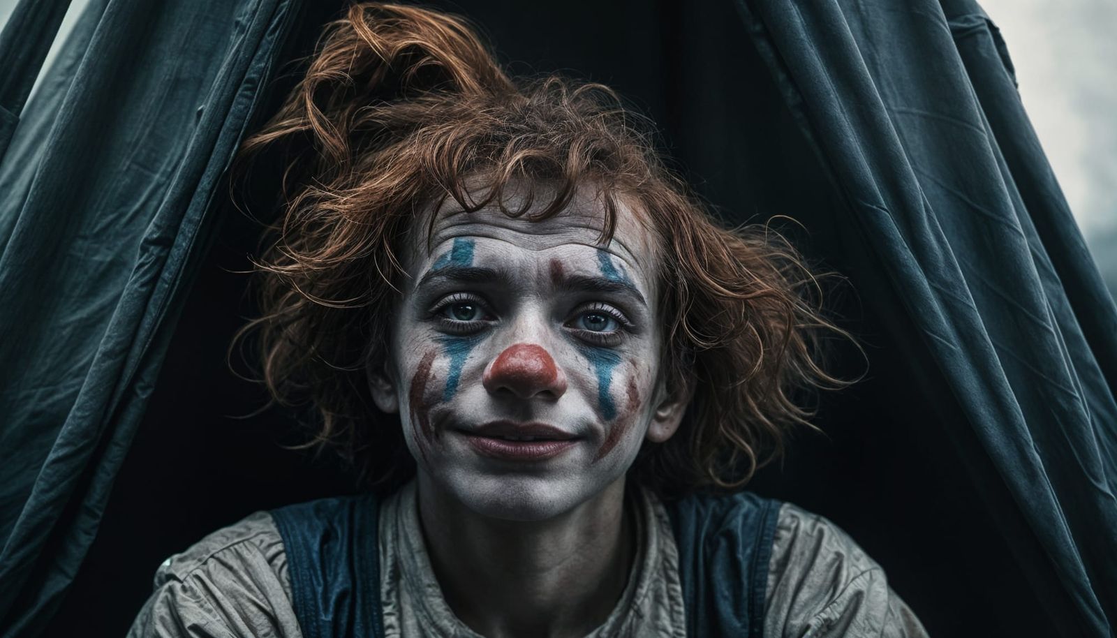 Moody Circus Clown Portrait