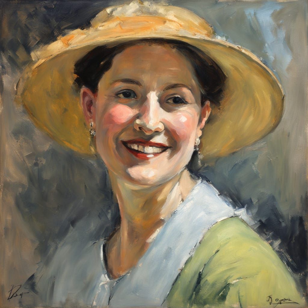 Degas-Inspired Woman Smiles Confidently