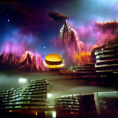 Futuristic Restaurant at the End of the Universe
