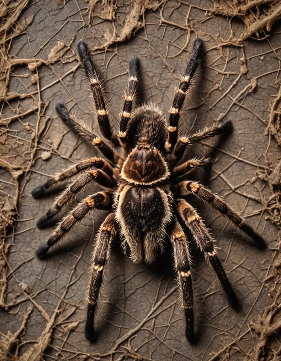 Macro Photo: Intricate Detail of Tarantula Spider
