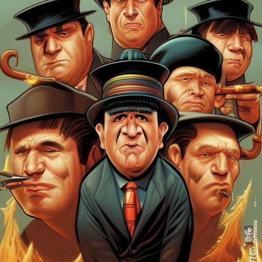 Incan Moe Howard Comic Book Art