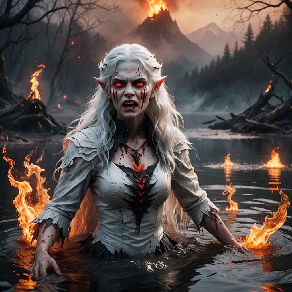 Fiery Transformation: Vampire Child to Werewolf