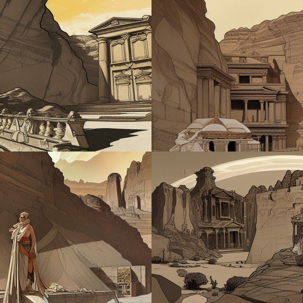 Petra Trading Empire: Detailed Matte Painting