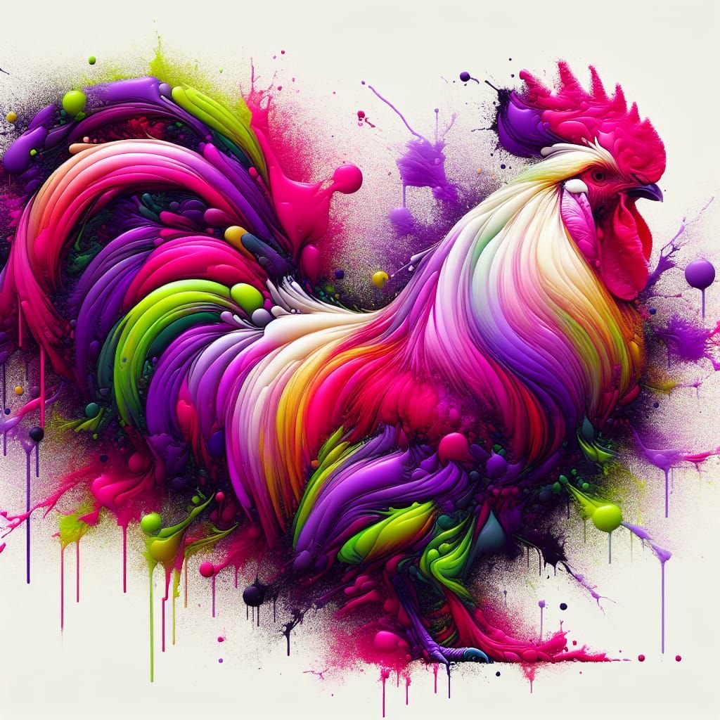 Kaleidoscope Crow: The Colorful Rooster