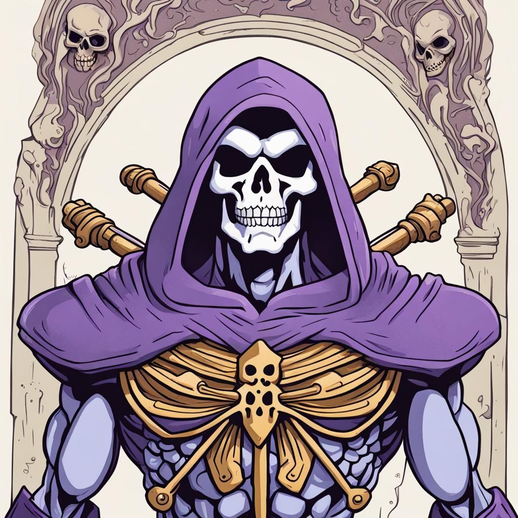 Skeletor illustration by Cassandre