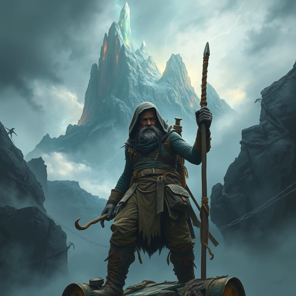 Shifter Climbs Crystal Pinnacle Amidst Ancient Storm