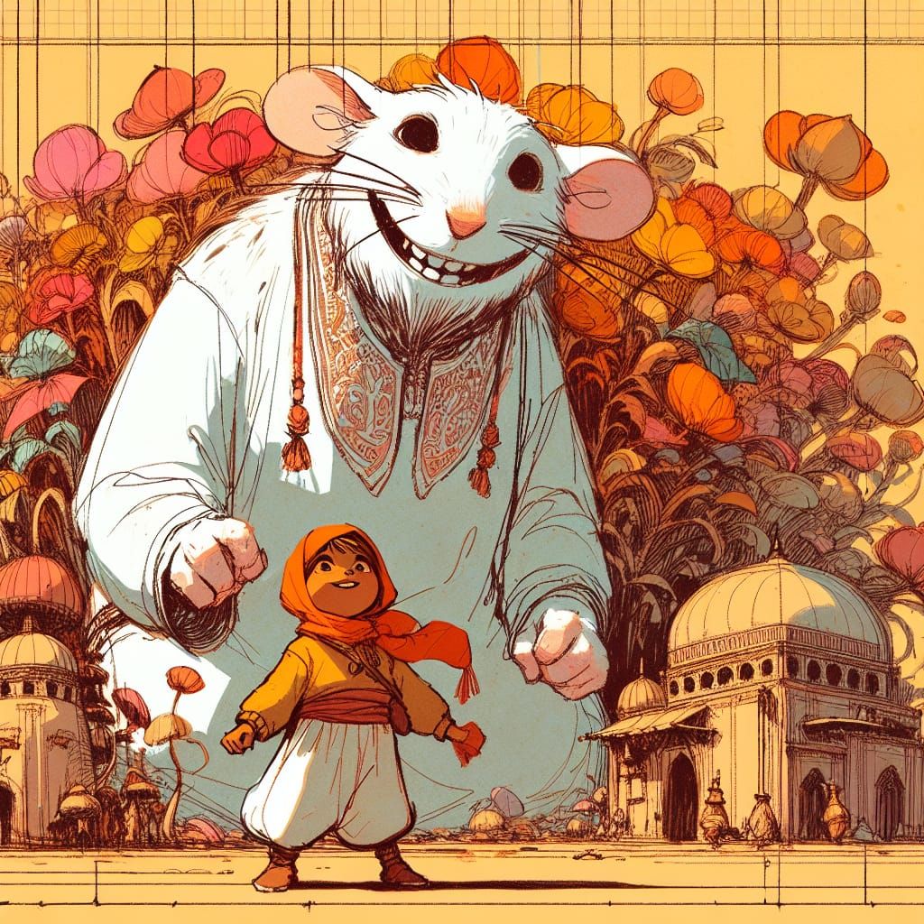 Cinematic Whimsy: A Playful Mid Eastern Family Scene